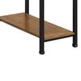thumbnail image 4 of Wooden Desk with Two Open Shelves and Metal Legs, Brown and Black, 4 of 5