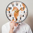 thumbnail image 6 of Yayeee Wall Clock Battery Operated 9.5" Silent Quartz Non-Ticking for Living Room Decor, Orange Seahorse, 6 of 8