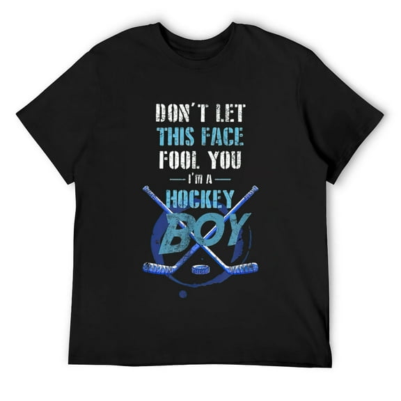 Mens Don't Let This Face Funny Ice Hockey Quote Sport Lover Gift T-Shirt Black