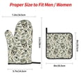 thumbnail image 2 of Naloa Skull with Cash Oven Mitts and Pot Holders 4 pcs Set, Cooking Baking Grilling Kitchen Oven Glove for Cooking, 2 of 6