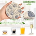 thumbnail image 3 of Haosy Set of 6 Drink Woven Coaster with Holder Heat Resistant Non-Slip Bar Coasters 4 Inches Seashells Starfish Seaweed, 3 of 7