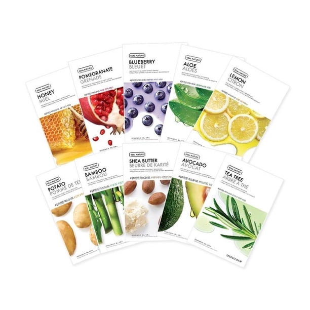 Set de mascarillas The Face Shop Real Nature Hydration de 5 días