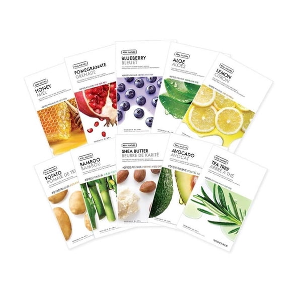 Set de mascarillas The Face Shop Real Nature Hydration de 5 días
