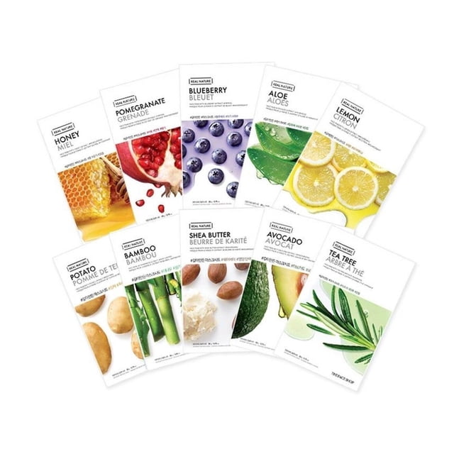 Set de mascarillas The Face Shop Real Nature Hydration de 5 días