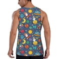 thumbnail image 3 of Easygdp Cartoon Space Men's Tank Top, Sleeveless Muscle T Shirts, Breathable, Quick-Dry, Loose for Gym, Running, Fitness - 3X-Large, 3 of 9
