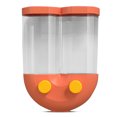 thumbnail image 1 of Toystoory Contenedor dispensador de granos, caja de contenedores dobles montada en la pared, tanque de almacenamiento de alimentos, caja de Naranja S, 1 of 6