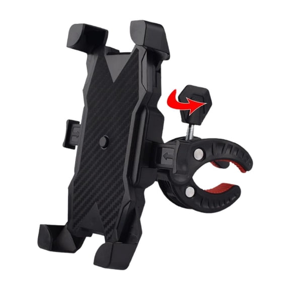 Motorcycle Phone Mount, 4.5- Phones Shock-Absorbing Handlebar Phone, Delivery Riders Cycling and Motorcycle, Black, 6.5 in