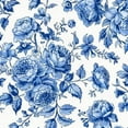 thumbnail image 6 of Creowell  Blue White Floral Round Tablecloth Vintage Flower Table Cloth Elegant Rustic Table Cover Decorative for Indoor Outdoor Kitchen Dining Party 54-58, 6 of 8
