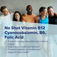 thumbnail image 5 of Superior Source No Shot Vitamin B-12 Cyanocobalamin 1000 mcg, B-6, Folic Acid 400 mcg - Support Brain & Heart Health - Aids Natural Energy Levels - 60 Sublingual Dissolving Tablets, 5 of 7