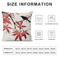 thumbnail image 6 of Acheng  Japanese Throw Pillow Cushion Cover, Cherry Blossom Sakura Tree Branches Romantic Spring Themed Watercolor Picture, Decorative Square Accent Pillow Case, 2pcs, Coral Black White, 6 of 6