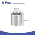thumbnail image 2 of 8 Pcs Entretoises en Acier Inoxydable 304 3/8 Pouces OD x 1/4 Pouces ID x 3/8 Pouces Longueur(10x6x9mm) Vis Support de Bague Finition Simple Non Filetée Entretoises Rondes en Métal pour Vis M3 Boulons et Tringles, Argent, 2 of 6