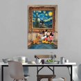 thumbnail image 3 of Mickeys Minnie Love Mouse Starry Night Vincent Van Gogh Gifts Canvas Painting Poster Wall Art Decorative Picture Prints Modern Decor 16x24inch(40x60cm), 3 of 6