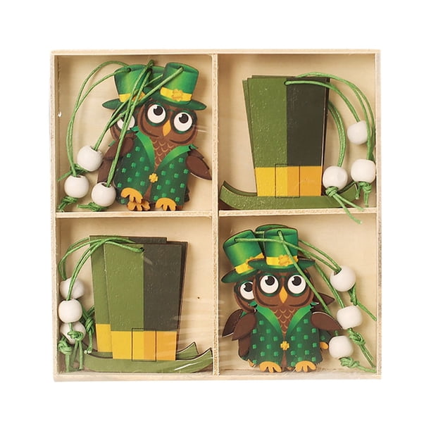 Colgante de muñeca de madera del festival irlandés Fiudx Decoración de San Patricio
