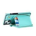 thumbnail image 5 of Luxury Wallet Case Compatible with iPhone 14 6.1 inch,Zipper Closure Luxary PU Leather with Phone rope Card Slot Card Holder Stand Shockproof Kickstand Case for iPhone 14 6.1 inch,Green, 5 of 13