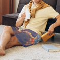 thumbnail image 4 of Mens Pajama Shorts, Colorful Cloud Spotted Dog Sleep Shorts Men Pajama Bottoms Lounge PJ Shorts with Pockets, 4 of 6