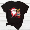 thumbnail image 1 of Camisetas con estampado 3D de alce para mujer, Top Harajuku de manga corta, ropa de Navidad de gran tamaño, novedad de 2023, 1 of 3