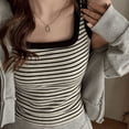 thumbnail image 4 of WAYUTE Women's Tank Tops Striped Sleeveless Camisole Casual Layering Staple Comfortable Soft Summer Versatile Outdoor Basic Top, 4 of 6