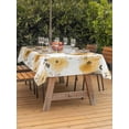 thumbnail image 3 of Outdoor Tablecloth with Umbrella Hole for Patio/Picnic/Party/Camping, Yellow Spring Floral Waterproof Table Cloth Rectangle Table Cover Washable, Elegant Flowers Summer Botanical (60"x 84"), 3 of 8