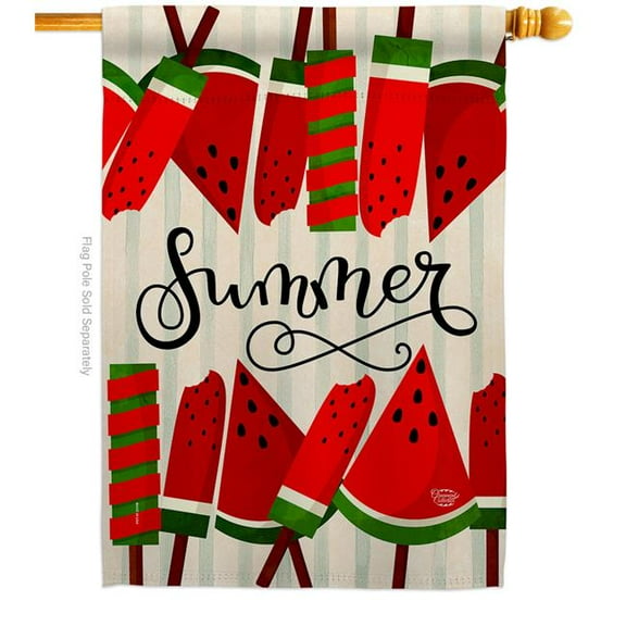 Ornament Collection  Sweet Watermelon Summertime Fun & Sun 28 x 40 in. Double-Sided Decorative Vertical House Flags for Decoration Banner Garden Yard Gift
