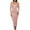 Pink, variant on WRKEKC Long Sleeve Dress for Women Solid Color Fleece Lined Square Neck Bodycon Knee Length Dress with Ribbed Knit