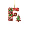 thumbnail image 2 of Hbdhejl 26 Pieces Red Letters Christmas Tree Decorations Candy Cane Letters With Berry Pattern Mini Alphabet Hanging Ornaments Party Home 2D Acrylic Christmas Tree, 2 of 4