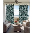 thumbnail image 3 of Dark Green Spring Floral Black Out Curtains 72 Inch Long, Light Blocking Drapes with Black Liner, Farmhouse Flowers Elegant Pastoral Thermal Blackout Curtains for Bedroom Living Room 52"x72" 2 Panels, 3 of 8