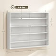 thumbnail image 2 of XPOPR 5-Tier Display Cabinet, Glass Door Cabinet with Adjustable Shelves, Wall-Mounted Display Case for Playroom, Bedroom, White, 2 of 9