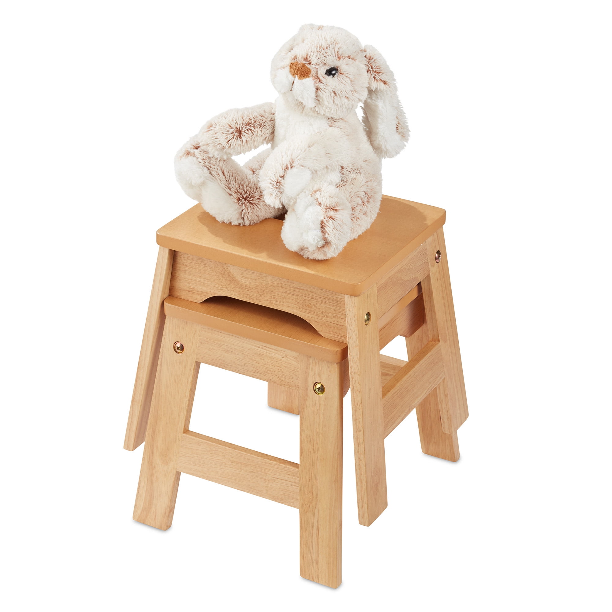 Melissa & Doug Wooden Stools, Multicolor, 2 Count