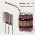 thumbnail image 3 of 1PC 3 oz Mini Tumbler Metal Shot Glass Set with Straw and Lids Stainless Steel Double Wall Insulated Barrel Shape Cups Gifts for Men or Whiskey Lover, 3 of 9