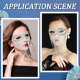 thumbnail image 4 of 1PC Silver Rhinestone Face Chain Jewelry Sparkle Facial Eye Tassel Veil Sexy Masquerade Alloy Fringe Chains, 4 of 7