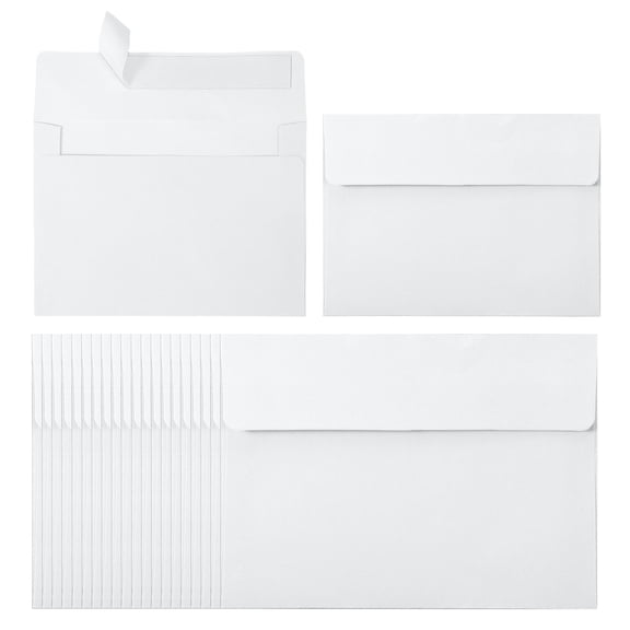 Uxcell 24ack A2 Envelopes, Self Seal White Invitation Envelopes for Postcard Wedding Cards