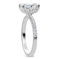 thumbnail image 2 of Ammo Jewel 14K White Gold Plated 2.3 Ct Dazzling Emerald Cut Diamond Halo Engagement Ring - Lab-Created Simulated Diamond Rings - Ideal Gift for Engagement Wedding and Cherished Celebrations, 2 of 3