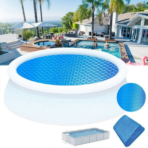 Xihbxyly Cubierta Solar para Piscina, Retención Eficiente Del Calor, Prolonga La Temporada de Natación, Protección para Piscinas Al Aire Libre, Material de Pe Ecológico, Diseño Circular, para Todos L