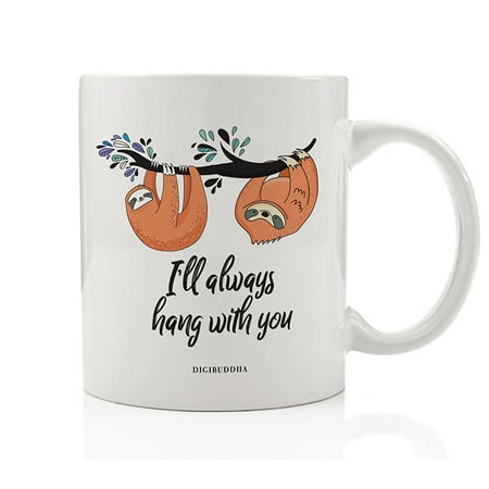 Best Christmas Gift For Your Wife Always Hang Together Coffee Mug Gift Idea Hanging Only With You Married Couple Husband Wife Best Friends Bestie BFF Christmas Anniversary Birthday Present 11oz Ceramic Tea Cup Digibuddha DM0641 ()