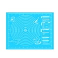 thumbnail image 1 of Extra Large Baking Mat With Measurements Non Stick EVA Baking Mat For Rolling Dough Non EVA Baking Kitchen Countertop Mat (Blue Background White Letters). Bakeware with Lids And Handles Bake Ware for, 1 of 3