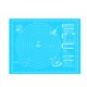 thumbnail image 1 of Tapete para hornear extragrande con medidas Tapete para hornear EVA antiadherente para amasar Tapete antideslizante EVA para encimera de cocina (fondo azul con letras blancas)., 1 of 3