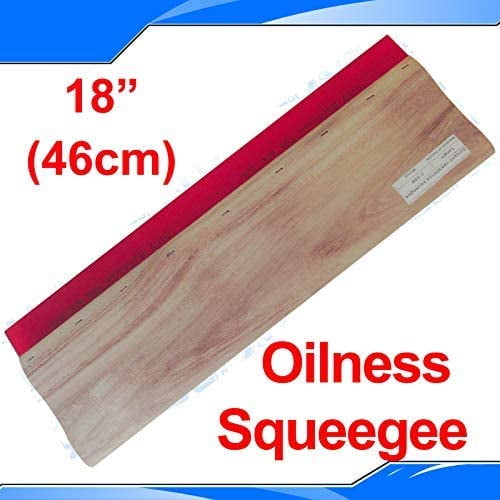 INTBUYING Screen Printing Squeegee 18 inches Long Wooden Ink Scraper 75 Durometer 4 inches Wide