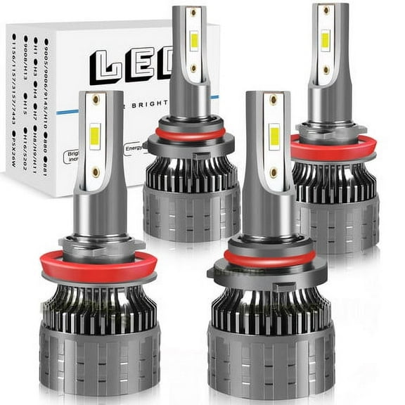 4* 9005 H11 Combo LED Headlight Bulbs KIT for 2015-2020 Ford F150 High Low Beam