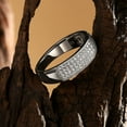 thumbnail image 4 of Siyoupin Mens Moissanite Wedding Band 4 Row 84 Round Cut 14k White Gold Plated with Engagement Ring Size 13, 4 of 8