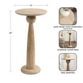 thumbnail image 3 of Kate and Laurel Jakob Modern Wooden Round Side Table, 12 x 24, Light Natural, Circle Pedestal Table for Use as Bedroom Nightstand, Indoor Plant Stand, or Decorative Living Room Table, 3 of 8