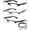 Assorted Colors+1.00, variant on 3 Pairs Classic Basic Simple Half Frame Fashion Reading Glasses with Lanyard