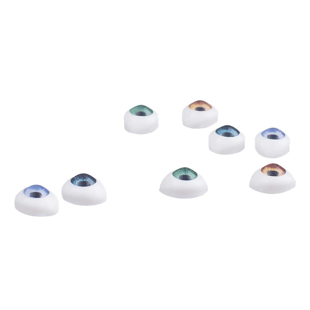 10mm/9mm Oval Hollow Back Plastic Eyes For DIY Doll Mask Making Repairs 