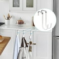 thumbnail image 6 of 6 Pack Over the Door Hooks, Door Hangers Hooks with Rubber Prevent Scratches Heavy Duty Organizer Hooks for Living Room, Bathroom, Bedroom, Kitchen Hanging Clothes, Towels, Hats, Coats, White, 6 of 7