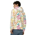 thumbnail image 4 of Kdxio Retro Colorful Butterfly Print Men Hoodies Casual Hoodies for Men with Zip Pockets Full Zip Long Sleeve Sweatshirt Sports Hooded Jacket-Large, 4 of 5