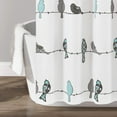 thumbnail image 3 of Rowley Birds Shower Curtain, 72\u201d W x 72\u201d L, Blue & Gray - Colorful Floral Bird Pattern - Whimsical & Playful Bird Shower Curtain - Farmhouse, Coastal, & Boho Bathroom Decor, 3 of 6