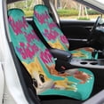 thumbnail image 5 of Super Kitties Car Seat Covers Nonslip Elastic Front Seat Protector Fashion Prints Seat Mat Cover Universal for Most Cars, Suvs, Truck, Vehicle Interior Decor Gifts 1PCS, 5 of 6