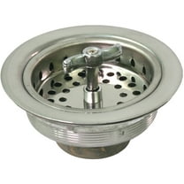 Highcraft Spin & Seal Stainless Steel Sink Drain Strainer with Stainless Steel Basket, Chrome