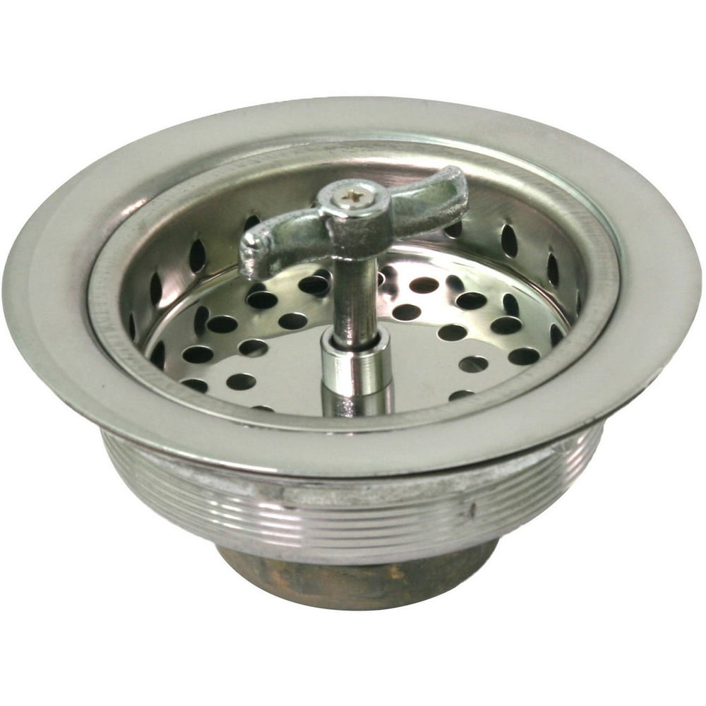 Everflow Spin & Seal Stainless Steel Sink Strainer with Stainless Steel