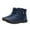 #01Blue, variant on Tejiojio Clearance Women Slip-on Snow Boots Velvet Cotton Boots Plush Ball Ethnic Knight Boots Warm Solid Cotton Shoes