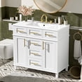 thumbnail image 6 of Harper & Bright Designs 36" White Bathroom Vanity Sink Combo with Drawers, Bathroom Storage Cabinet with and Soft Close Door and Adjustable Shelf, 6 of 20